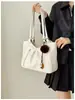 Elegante bolsa de ombro feminina 2026 novo modelo, bolsa tote de grande capacidade para o dia a dia, bolsa de mão versátil e da moda, bolsa simples de ombro