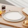 Bandeja Minimalista Japonesa de Media Luna Vajilla para Mesa de Comedor en Casa Textura Delicada Bandeja de Comedor Transfronterizo