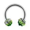 Pendientes en forma de U de Acero Inoxidable Transfronterizos Herradura Sin Goteo de Aceite Bola de Diamante Completo Diente Exterior de Acero Inoxidable Piercing de Nariz Anillo de Nariz Joyería