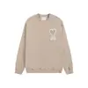 Sudadera Am* Estilo Otoño e Invierno Bordado de Corazón Pequeño Cuello Redondo Sudadera de Algodón Holgada Casual Estilo Unisex