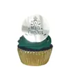 Estilo Ins Transfronterizo Marcado Láser Decoración para Cupcakes de Navidad Suministros para Fiestas Navideñas Disco Acrílico