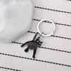 Chaveiro de gato frito de aço inoxidável com design criativo transfronteiriço, acessórios fofos de desenho animado para mochila, atacado