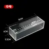 Caja de Pesca de Acrílico para Pesces Pequeños y Gobios con Rayas Blancas Transparentes Artículos Pequeños Pesca Salvaje Aspio Camping Caja de Observación de Arroyos Pequeños Escala de Observación de Peces
