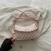 Bolsa Pequena Retrô de Comércio Exterior Feminina 2026 Nova Bolsa de Mão de Ombro Bolsa de Ombro Cruzado Fashion com Corrente Estampada Versátil