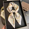 Bufanda Impresa Tipo Seda para el Trayecto Diario, Chal de Alta Gama, Pañuelo para el Cuello con Protección Solar, Pañuelo Cuadrado Pequeño, Pañuelo para la Cabeza, Bufanda para Mujer