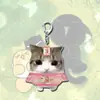 Lindo y peculiar llavero de acrílico con el meme del gatito "Miao Cui Jiao", un accesorio divertido para mochilas, un colgante abstracto para bolsas de estudiantes y un pequeño regalo