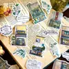 Pacote de Adesivos Yanji: Série Floricultura na Esquina, Adesivos Decorativos para Material DIY de Diário Vintage, 45 Peças, 4 Designs para Escolher