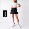 Saia curta plissada transfronteiriça movimento falso duas peças saia de tênis profissional corrida fitness yoga badminton Pilates