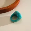 Anillos de Resina de Gradiente Coloridos Transfronterizos Europeos y Americanos, Anillos Personalizados y de Moda para el Dedo Índice con un Toque de Lujo Nicho, Accesorios Versátiles para la Mano