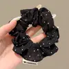 Gomita para el pelo suave y dulce para mujer, scrunchie de malla estilo coreano, liga para coleta baja y moño, accesorio para el cabello de alta gama
