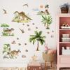 Pegatinas de Pared para el Hogar de Plantas de Palmera de Dinosaurios Decoración de Fondo para Sala de Estar Habitación Infantil Transfronterizo Extraíble MUP1858
