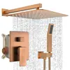 Conjunto de Chuveiro Embutido Transfronteiriço, Válvula Misturadora de Água Quente e Fria Embutida na Parede, Chuveiro de Aço Inoxidável, Chuveiro de Teto