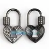 Acessórios de joias DIY cobre puro micro cravejado zircônia luxo parafuso pode abrir e fechar fivela de pulseira e colar