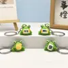 Llavero Colgante de Rana Pequeña Creativo y Lindo para Alivio del Estrés, Manualidades de Rana de Resina, Accesorio para Bolso de Pareja