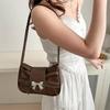 Bolsa de Axila com Design de Nicho para Mulheres 2026 Nova Moda Bolsa Nuvem Plissada com Laço, Bolsa de Mão, Bolsa de Ombro, Bolsa Transversal para Mulheres