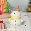 Caja de regalo nueva de Navidad Accesorios de bola de cristal de nieve de micropaísaje navideño Adornos de resina de muñeco de nieve con cono de huevo de cerdo navideño