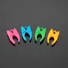 Clip de carrete de hilo de silicona con forma de pez, clip para hilo de carrete, para evitar que el extremo del hilo se caiga, herramienta de costura de color