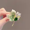 Elegante Broche de Hoja de Arce con Pedrería Estilo Francés Exquisito Pin para Vestido Temperamento Traje Abrigo Delicado Versátil Accesorio para Mujeres
