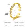 Anillo Estilo Francés Ins Transfronterizo con Incrustación de Circonita Blanca, Ajustable, Moderno, Versátil Anillo Abierto Que Mantiene Su Color