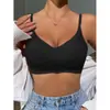Ropa interior sin costuras de seda helada, estilo delgado, sin aros, cómoda, push-up, con almohadillas para el pecho, sujetador para mujer