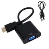 Cabo Adaptador HDMI para VGA com Alimentação de Áudio para Cabo de TV e Computador Adaptador HD HDMI para VGA