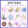 Ventas Directas de Fábrica Espejo Portátil de Alta Definición de Doble Cara Plegable Regalo Espejo Pequeño Material PU Espejo Redondo de Mano