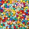 Venta al por mayor directa de fábrica, color mixto, cuentas de vidrio para pintura de 2 mm, cuentas de arroz pequeñas, cuentas sueltas hechas a mano, cuentas de arroz, pesadas por jin