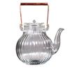 Tetera de Cobre con Tapa de Crisantemo Cabeza de Grulla Vidrio de Borosilicato Transparente Tetera de Flores Tetera para Romper el Té Tetera Eléctrica de Cerámica para el Hogar
