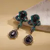 Cadena de Suéter Retorcida con Forma de Serpiente, Gota de Agua, Abalorios de Cristal y Pedrería, Estilo Europeo y Americano, Collar Vintage de Corte, Único y de Alta Gama para Mujer