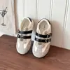 Sapatos Mary Jane da Moda com Bolinhas Estilo Coreano para Meninas Verão 2026, Sapatos Casuais Versáteis Slip-On com Solado Macio para Crianças