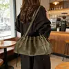 Bolso de Hombro Versátil de Moda Vintage para Mujer 2025 Invierno Nuevo Diseño Plegado Elegante Bolso de Mano Bolso de Hombro