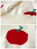 Ropa de Otoño para Niñas Cárdigan de Punto Dulce Jacquard de Frutas Moda de Otoño Versátil Abrigo Suéter Ropa Elegante para Bebé Niña
