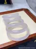 Pulsera de ágata de jade blanco natural, clara como el hielo; pulsera de calcedonia blanca de hielo alto; suministro en vivo para tienda de joyería; venta al por mayor de fabricante