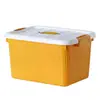 Caixa de Armazenamento de Plástico para Roupa Íntima de Tamanho Médio Escandinava com Tampa para Casa, Mesa, Carro, Papelaria, Cosméticos