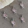 Acessórios de Liga para Nail Art em Formato de Coração Rosa Estrela Mais Vendidos Transfronteiriços com Diamantes, Decorações Brilhantes de Strass para Unhas Usáveis Venda por Atacado