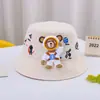 Chapéu Infantil Chapéu de Pescador Bebê Verão Proteção Solar Protetor Solar Desenho Animado Fofo Malha Fina Respirável Chapéu Balde para Meninos e Meninas