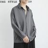 Camisa de Manga Longa com Letras 2023 Estilo Japonês Estilo Hong Kong Ins Camisa Solta Tendência de Verão para Meninos Versátil Jaqueta Casual