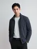 Chaqueta Deportiva Exterior Elástica con Cuello Alto, Otoño Ligera Resistente al Agua Casual de Negocios Delgada para Viajes