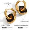 Pendientes Transfronterizos de Acero Inoxidable con Diseño Cuadrado Hueco, Forma Geométrica, Estilo Minimalista, Pendientes de Acero Inoxidable con Temperamento Ol de Moda