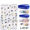 Adesivos de Nail Art Transfronteiriços de Beleza Total Flores de Primavera Folha de Ouro Azul Francês Flor Pequena Adesivos de Nail Art