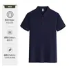 Camiseta de Manga Corta de Algodón Hilo de Hielo para Mujer, Top de Color Sólido con Cuello para Verano, Ropa de Trabajo Corporativa, Polo Casual Delgado