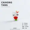 Nueva Figura de Hello Kitty de Dibujos Animados 3D de Color Sólido, Accesorio DIY de Venta Caliente al por Mayor, Adorno Creativo de Escritorio