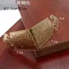 Antigüedad China Latón Puro Protectores de Esquina de Barra Recta Caja de Joyería Gabinete de Madera de Alcanfor Soportes de Esquina Decorativos de Cobre Protectores de Esquina Flores de Esquina