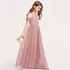 Vestido Chiffon Novo Estilo para Performance de Piano de Meninas, Vestido para Performance de Orquestra, Vestido Longo para Competição de Violino, Primavera