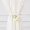 Abrazaderas para Cortinas de Tul con Tulipanes de Perlas Correas Creativas Accesorios Decorativos para Cortinas Transparentes Femeninas Abrazaderas Simples para Cortinas de Dormitorio Sala de Estar