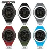 Sanda Nuevo podómetro calorías hombres impermeable digital luz verde reloj deportivo moda multi-funcional reloj electrónico