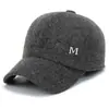 Gorra de Béisbol Gruesa y Cálida para Otoño e Invierno para Hombres de Mediana Edad y Mayores, Sombrero de Cuero para Papá y Abuelo, Gorra Gruesa con Visera de Pato y Forro de Felpa para Proteger los Oídos