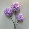 3 papoulas artificiais em cores de outono para decorações de casamento dos sonhos, adereços de fotografia e decoração de casa