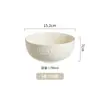 Estilo Ins Moca Nueva Vajilla de Cerámica Plato de Mesa de Gama Alta Bol de Arroz de Alto Valor Hogar Bol Francés para Sopa de Fideos