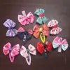 Nuevo clip para el pelo dulce para niños, lazo de tela con estampado, clip para el pelo, bolsa completa, clip BB de tela, accesorios para el pelo brillantes, venta al por mayor